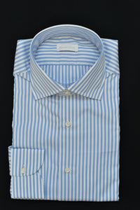 Popeline Shirt with light blue stripe Pattern